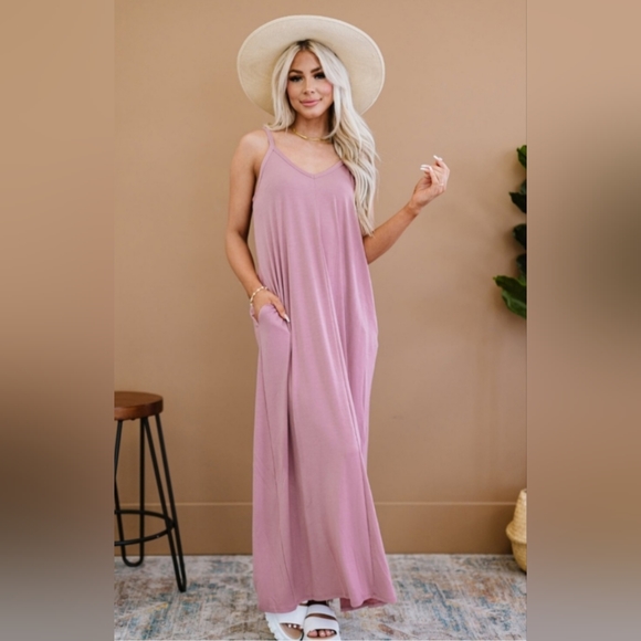 Zenana Mineral Washed Rayon Challis Cami Dress